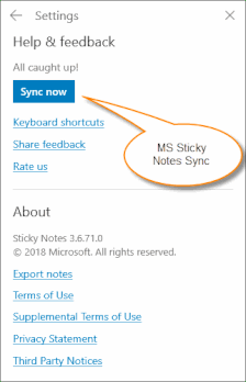 同步到 Microsoft Sticky Notes