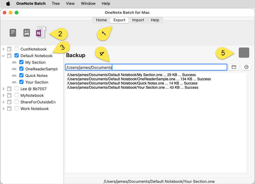 备份 OneNote 笔记本到本地