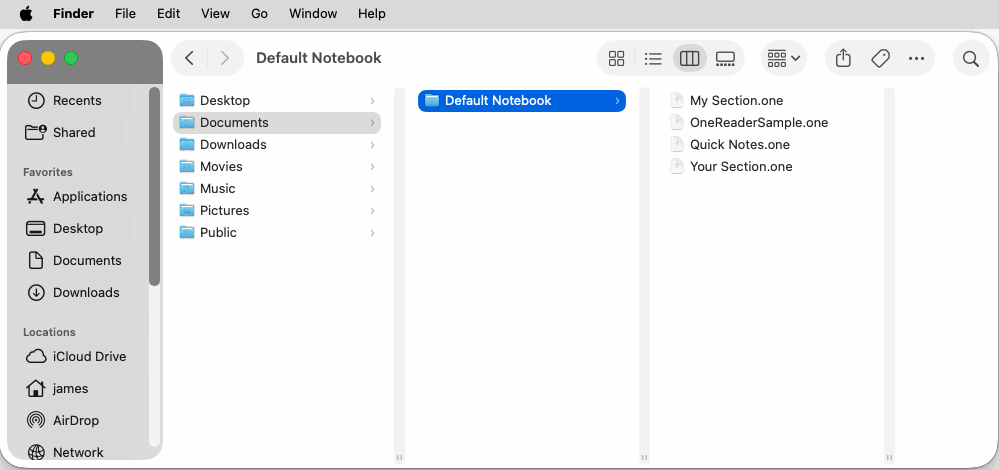 备份到本地硬盘上的 .one 文件