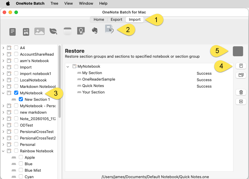 恢复 .one 文件到个人账户里